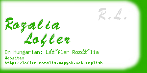 rozalia lofler business card